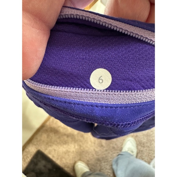 Lululemon Purple Crop Leggings Athletic Yoga‎ Running Pants with Pocket - Picture 8 of 8